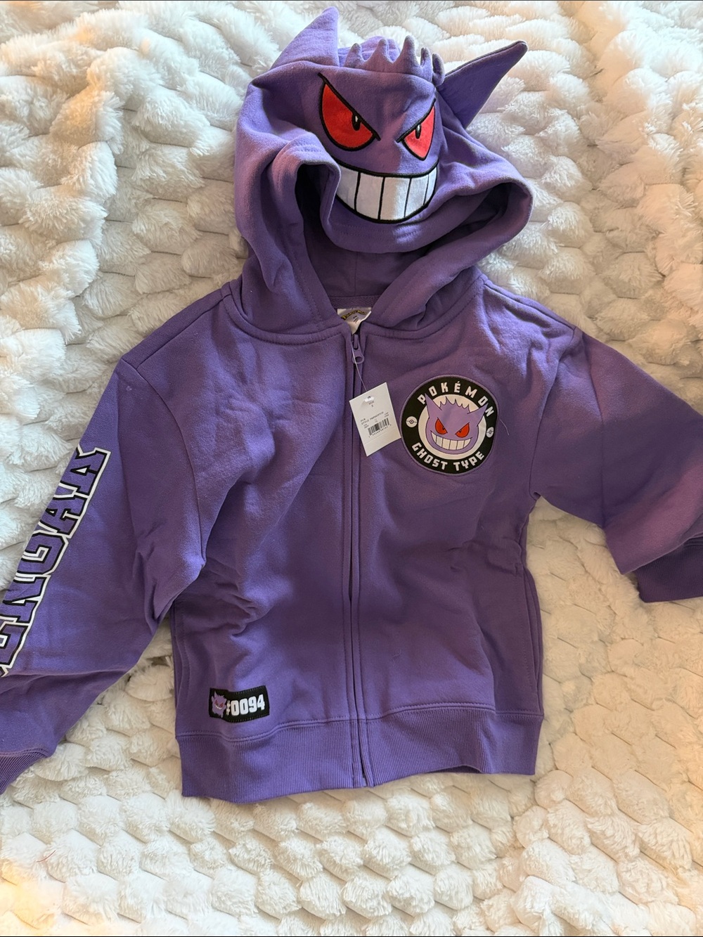 Gengar Pokémon Purple Kids' Zip Hoodie